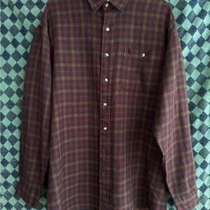 Men's Plaid Button-Up Shirt